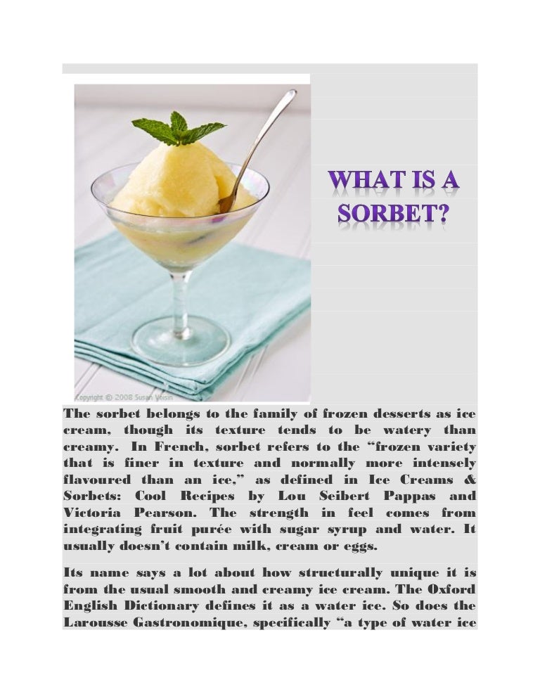 What is a sorbet
