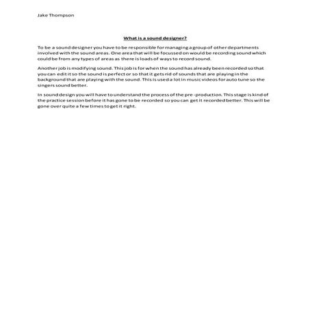 What is a sound designer