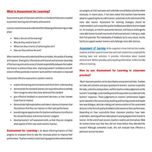 What is Assessment for Learning.docx