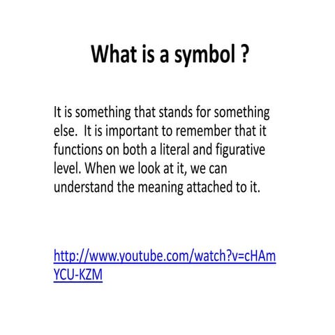 What is a symbol?