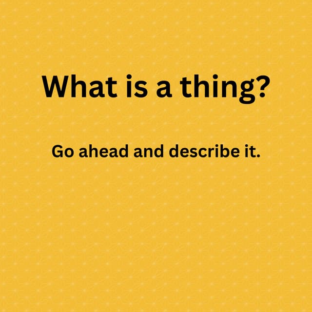 Why you must stop saying the word "thing".