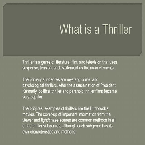 What is a thriller