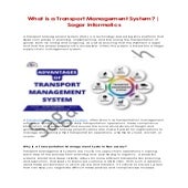 What is a Transport Management System? | Sagar Informatics