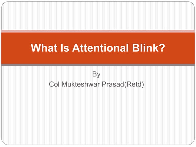 What is attentional blink