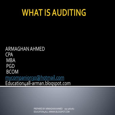 What is auditing