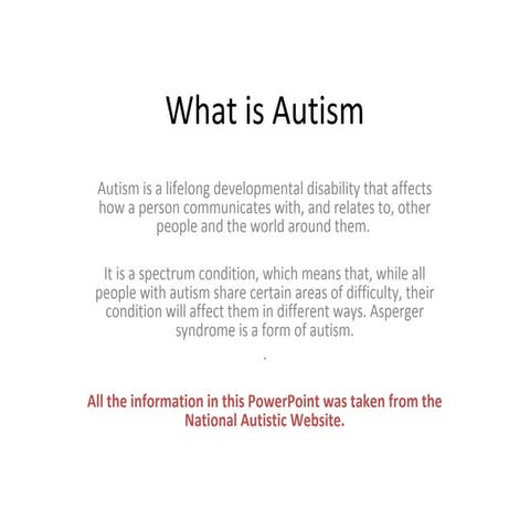 What is autism