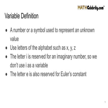 What is a variable | PDF