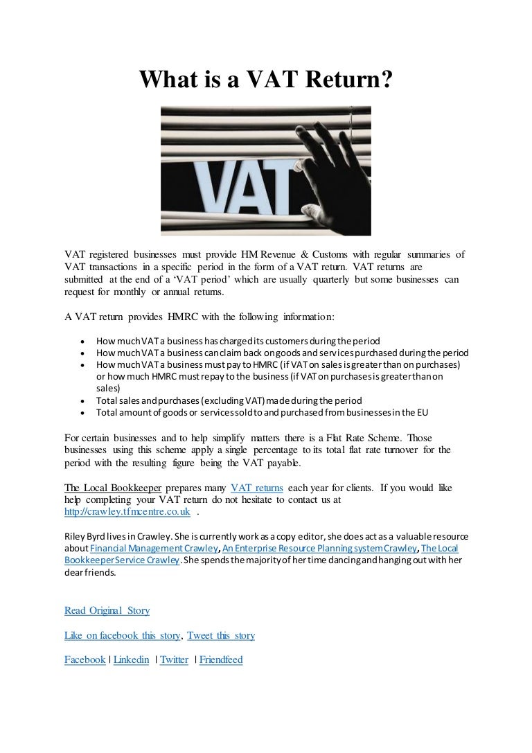 What Is A Vat Return