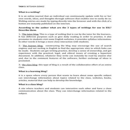 Webolgs for use with ESL classes