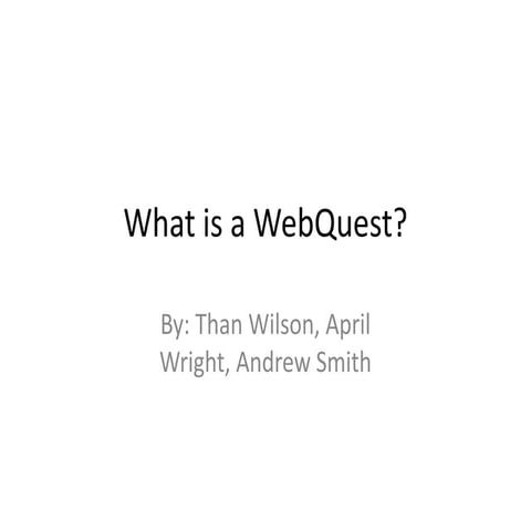 What Is A Web Quest