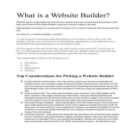 What is a website builder
