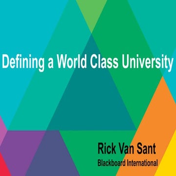 What is a world class university ppt