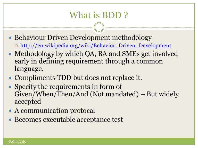 What is BDD