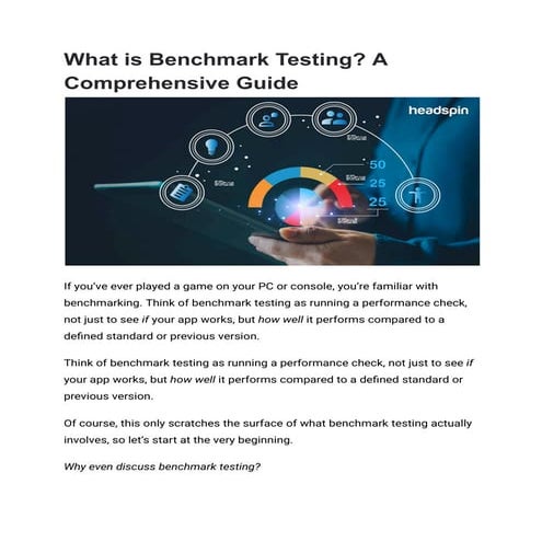 What is Benchmark Testing_ A Comprehensive Guide