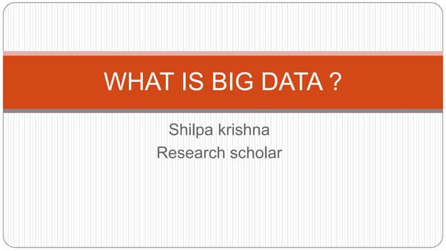 What is big data ? | Big Data Applications