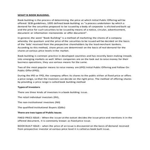 Book building | PPT