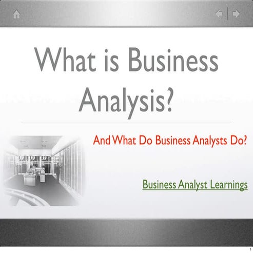 What is Business Analysis