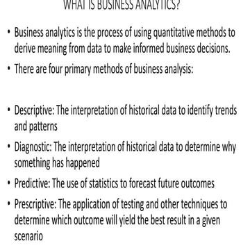 WHAT IS BUSINESS ANALYTICS um hj mnjh nit 1 ppt only kjjn