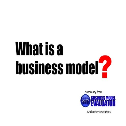What is business model