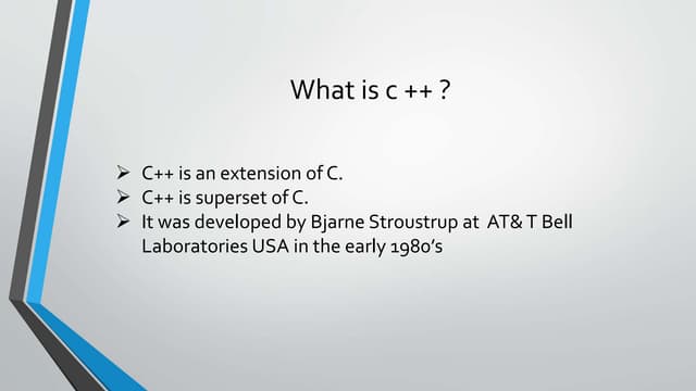 What is c ++ | PPTX