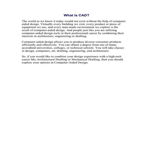 What is CAD? | DOC
