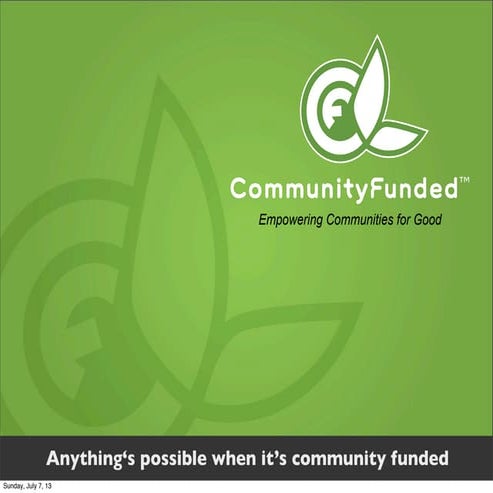 What is Community Funded?