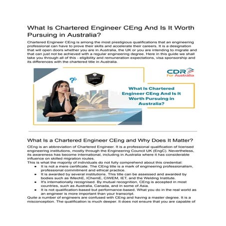 How to become a professionally qualified engineer (chartered engineer ...