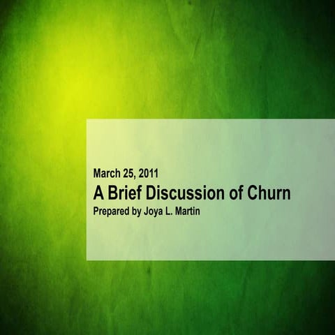 What is churn