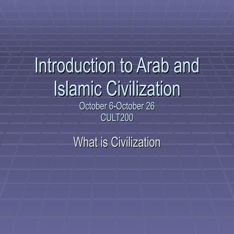 What is civilization