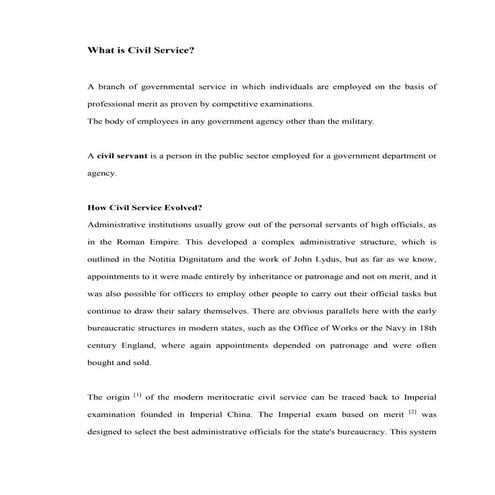 What is civil service
