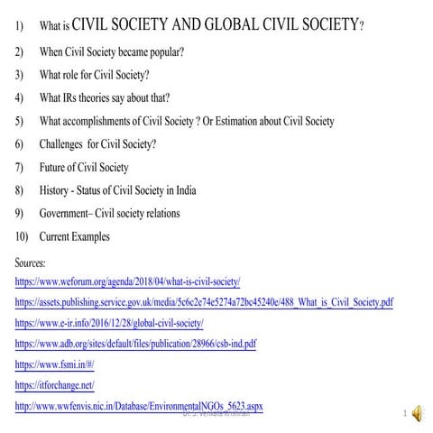 Civil society   & India