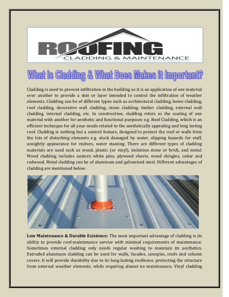 What is cladding & what does makes it important