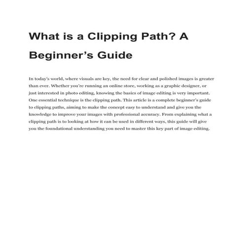 What is a Clipping Path? A Beginner’s Guide