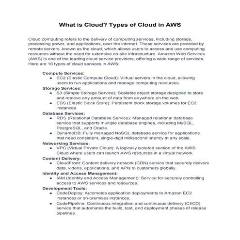 What is Cloud- AWS Course in Mumbai