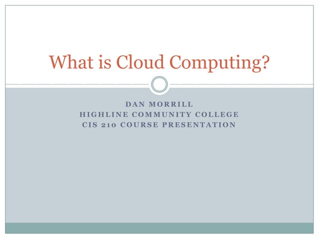 What is cloud computing