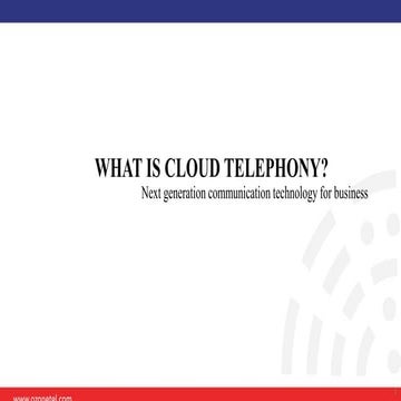 What is cloud telephony