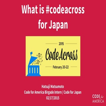 What is #codeacross for japan