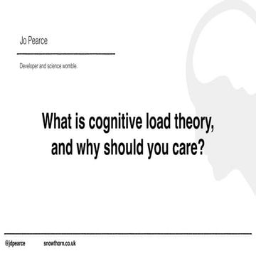 What is cognitive load theory and why should you care?