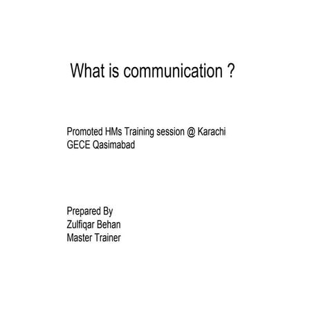 What is communication