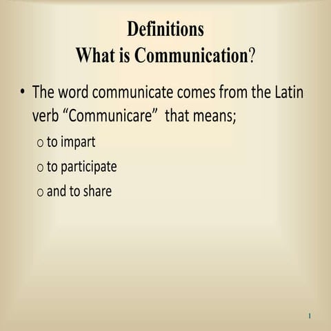 What is communication
