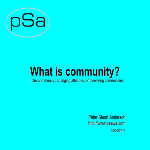 What is community