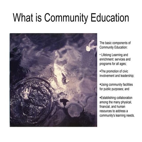 What Is Community Education Slides