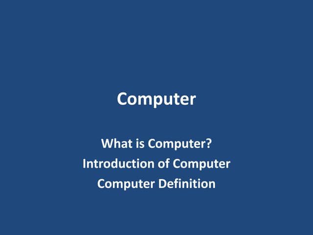 What is Computer | Computer Full Form | Computer Definition