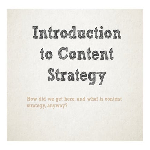 What is content strategy?