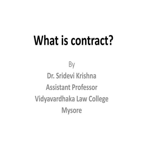 What is contract