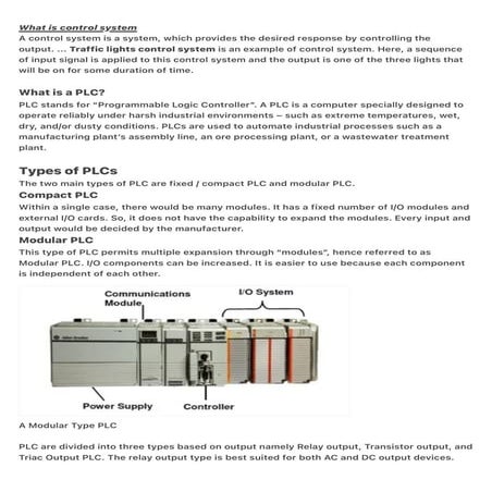 What is control system | PDF