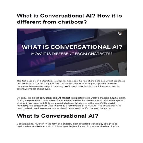 What is Conversational AI How it is different from chatbots.pdf