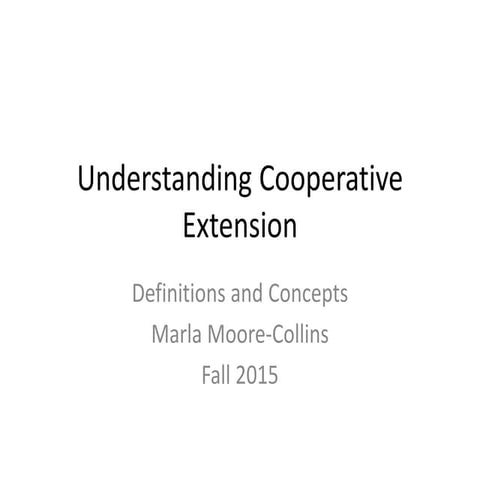 What is cooperative extension trainingppt2015