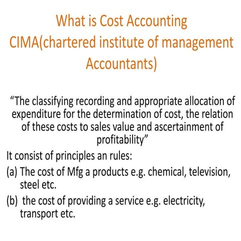 What is cost accounting