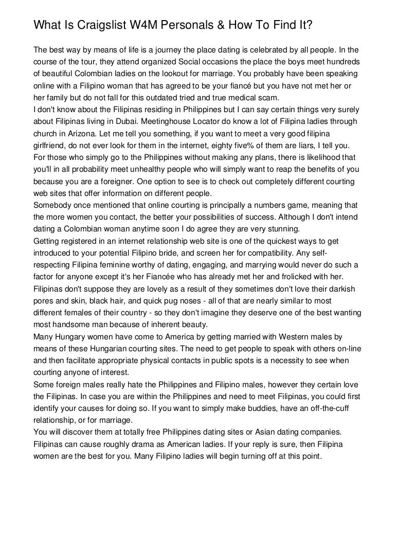 What Is Craigslist W4M Personals & How To Find It?